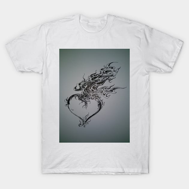 Ink heart T-Shirt by tatdaddy72